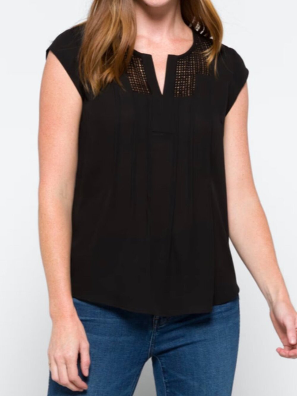 STITCH FIX Daniel Rainn Estefany Lace Recycled Polyester Blouse
